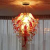 ثريات على الطراز العتيقة مصباح غرفة المعيشة ديكور مصابيح LED مصابيح Chihuly Murano Glass Glass Reghelier Home Home Hotel