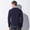 Jultröjor Tjock Varm Pullover Mens Casual Solid O-Neck Sweater Män Kläder 2018 Nya Höst Vinter Knitwear Pull Homme