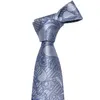 Europa armazém conjunto de gravata azul paisley men039s seda inteira clássico jacquard tecido gravata bolso quadrado abotoaduras casamento bus5206580