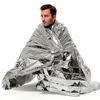 210 * 130 cm Argent imperméable à l'eau de survie d'urgence feuille thermique premiers secours sauvetage couverture de sauvetage couverture militaire kits gadgets ZZA573