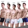 Moda-Hombres Boxer Shorts Ropa interior sexy Seda de hielo Bragas masculinas Tallas grandes Cueca Masculina Hombre Slips hombres Penis Pouch 4Pcs \ lot Boxers