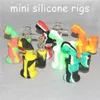 mini silicone Oil Burner Bubbler Hookahs water Bong pipe small burners pipes bubblers dab rigs for smoking heady Bongs