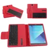 Avtagbar avtagbar uppladdningsbar USB-trådlös ABS-kisel Bluetooth-tangentbordsportfölj Läderfodral för Samsung Galaxy Tab S2 T810 S3 T820