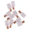 100 stks Transparante Rechthoek Glasfles Jars Fialen Wishing Fles Leuke kunst Flessen met kurken Stopper DIY Craft Gift