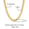 15mm Cuban Link Łańcuch Iced Out Hip Hip Bling Łańcuchy Biżuteria Mężczyźni Złoty Silver Luksusowy Projektant Diament Naszyjnik Mody Rapera Akcesoria