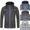 Mens Tonåring Zipper Hooded Jackor Fashion Winter Pocket Långärmad Fleece Cardigan Coats Designer Male Slim Padded Outerwears