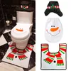 Coprisedile per WC in tessuto di Babbo Natale Copripiedino per WC Copritappo per radiatore Decorazioni natalizie per il bagno