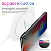 10W Qi Snelle draadloze oplader voor iPhone 11 Pro Max Q18 LED-verlichting Snel opladen met Micro USB-kabel voor Samsung Note10