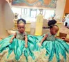 Маленькие детские цветочные платья для девочек с бисером Золотой аппликацией круглый вырез театрализованное вечернее платье атласная Принцесса день рождения Причастие платье
