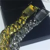 Cuba Big Hiphop bracelet White Yellow Gold Filled Micro Pave 5A Zircon Party Anniversary bracelets for Men Rock Jewerly