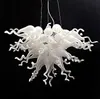 Unique Handmade Blown Glass Chandelier Modern White Pendant Lamps Italy Design Cheap Glass Hanging LED Lighting for Home Decoration