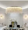 Postmodernen Stil Wohnzimmer Kette Kronleuchter Nordic Kreative Schlafzimmer esszimmer Tuch Shop Quaste Kette Leuchten