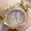 Women Watches Quartz Diamond Watch Fashion Top Brand Wristwatch Fashion Watch Ladies Crystal Jewelry Rose Gold313W