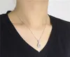 Vecalon pingente de forma de água 925 prata esterlina sona zircon casamento pingentes de noivado com colar para as mulheres de jóias de noiva