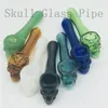 Schedel glas olie brander buizen 4 inch hand pijp droge kruid tabak buis rokende pijpen mini recycler bongs