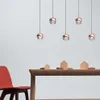 postmodern rose gold glass ball pendant lights diy design spiral staircase led hanging lamp hall dining room suspension luminary