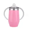 Baby Sippy Cup a 8 colori a forma di diamante in acciaio inossidabile a tazza isolata per bambini con bicchieri di birra a manico 10 pezzi ljjo6808