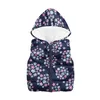 MUQGEW veste pour tout-petits enfants bébé Grils garçons sans manches imprimé fleuri à capuche chaud manteau hauts gilet pour filles winterjas meisjes