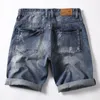 Klassieke denim shorts Men Summer Fashion Casual Slim Fit gescheurd blauw korte jeans mannelijke merkkleding