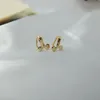 1 par de piercing tragus falso com clipe, parafuso para trás, anel de nariz, ouro amarelo 14K, punho, orelha, brinco Cuff-Tragus