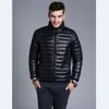 Men Down Jacket Casual Spring Autumn Zima stojak na kołnierz mody ciepły płaszcz męski Ultra Light Cienka biała kaczka Down Tacets 4XL9400147