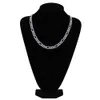 Fashion- 18K Plaqué Or Full CZ Zircone Hommes Cuivre Figaro Chaîne Collier 10mm Diamant Or Hip Hop Bijoux Cadeaux pour Garçons En Gros