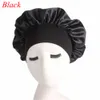 1PC Women Wide Band Satin Silk Bonnet Cap Comfortable Night Sleep Cap Hat Ladies Soft Silk Long Hair Care Bonnet Headwrap