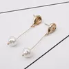 retro high-gloss imitation pearl series jewelry accessories pendant earrings wild irregular metal earrings ladies temperament earring
