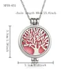 Collier médaillon collier d'aromathérapie avec coussinets en feutre bijoux en acier inoxydable motif arbre de vie pendentif huiles essentielles diffuseur colliers