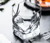 50pcs /ロット245mlウイスキース​​コッチガラス不規則なクリスタルワイングラスを飲むガラスガラス製品食器洗い機の安全なタンブラーワインカップ