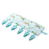 Travel Essentials Bathroom Racks Cloth Hanger Clothespin Travel Portable Folding Cloth Socks Drying Hanger with 6 Clips