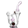 Matrix Percy Bong unici Tubi dell'acqua Narghilè Inebrianti Dab Rigs Recycler Bong Piattaforme petrolifere in vetro Bong ad acqua con giunto da 14 mm