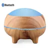 Smart audio humidifier with bluetooth wood grain aromatherapy machine ultrasonic night lamp household air purifier