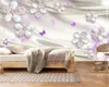 Anpassad någon storlek 3d tapet Silk Brick Pearl Flower HD Superior Interior Dekorationer Bakgrund