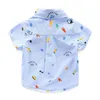 Детская одежда 2020 детская ткань лето детская рубашка ребенок с коротким рукавом случайные рубашки мальчик мультфильм печать рубашки мальчики одежда