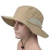 Chapeau de pêche pliant en plein air Casquettes de taille libre respirantes Protection solaire Léger et à séchage rapide pour la randonnée Chasse Chapeau de soleil ZZA628