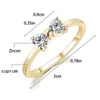 Anelli di cristallo pietre Anello con fiocco per dito color oro Anelli di fidanzamento con zirconi cubici per le donne all'ingrosso