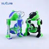 SILICLAB Silicon Bongs Water Pipe Dab Rig 5.3" Robot Silicone Smoking Pipes Oil Rigs Wax Heady Pipes Cool Bong Heady Beaker Bubbler