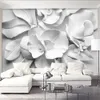 Bloem behang Moderne Minimalistische Atmosfeer 3D Stereo Relief Bloem Wallpapers TV Sofa Achtergrond Muur