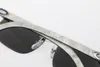 Wholesale Rimless Mirror SunGlasses Hot 8200760 White Inside Black Buffalo Horn with vertical stripes Optical Hot Unisex Sunglasses New Dark