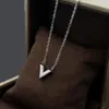 Stainless Steel Necklace High Quality rose gold silver V-shaped Pendant Necklace 18K Gold Ladies Necklace