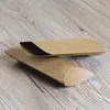 100pcs/lot-9*6.5*2.5cm Blank White Paper Kraft Paper Pillow Boxes Candy Packaging Wedding Party Favor Gift Boxes