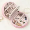 Sieraden Doos Draagbare Reizen Sieraden Case 2 Layer Display Organizer met spiegelopslagkoffers voor ringen oorbellen