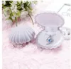 Shell Shape Lovely Velvet Wedding Engagement Ring Box For Earrings Necklace Bracelet Jewelry Display Gift Box Holder 40pcslot GB38447165