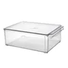 Paquete de 2 - Contenedor de almacenamiento acrílico con tapa y asa para gabinete refrigerador zer - Organizer1264b