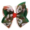 6 Inch Christmas Big Hiar Bows for Girls Santa Ribbon Snow Man Holiday Matching Outfits Childrens Xmas Hair Wear 24 Designs3520271