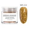 Holo Dipping Powder Gradient Glitter Decoration Pigment Dust Laser Dipping Nail Glitter Powder Natural Dry Without Lamp Cure