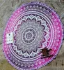 Rundes Strandtuch im Hippie-Stil/Boho-Mandala-Decke/Indischer Überwurf, böhmische Tischdecke, Dekoration/Yoga-Matte, Meditations-Picknick