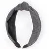 Coreano Herrurabone Tecido Headband Top Knot Ladies Inverno Acessórios Acessórios Moda Non Slip Permanecer no Cabelo Knotted para Mulheres