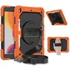 Defender Tablet Väska till iPad 10.2 7: e Pro Militär Extreme Heavy Duty Shock Free Protective Shell Armor Gummi Axelrem